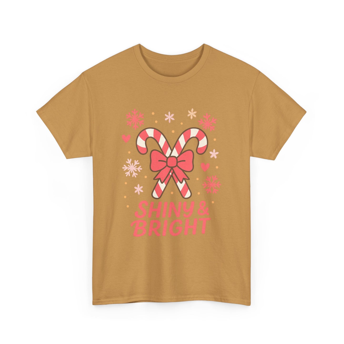 Candy Cane Christmas Tee, Holiday Shirt, Festive Unisex Cotton Tee, Merry and Bright T-Shirt, Gift for Christmas, Winter Apparel
