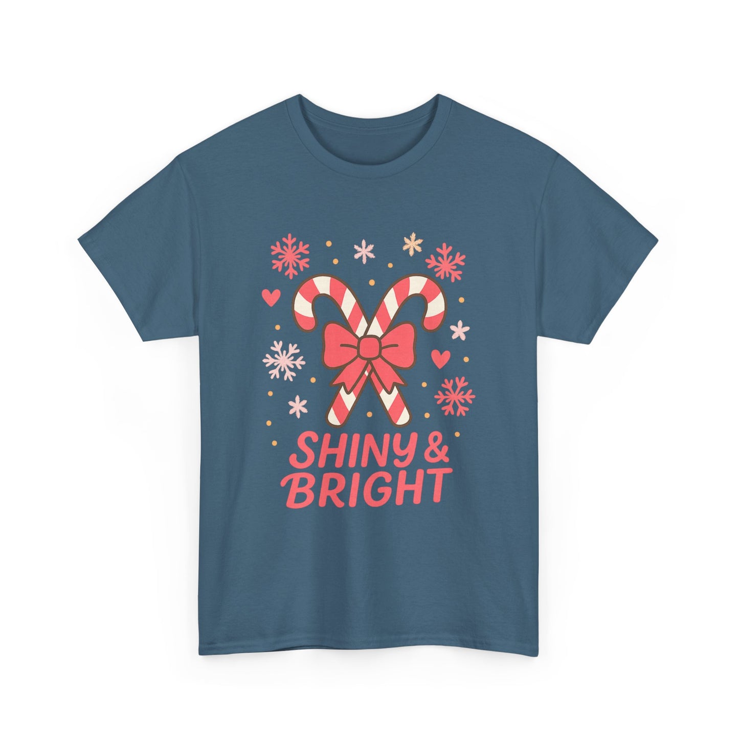 Candy Cane Christmas Tee, Holiday Shirt, Festive Unisex Cotton Tee, Merry and Bright T-Shirt, Gift for Christmas, Winter Apparel