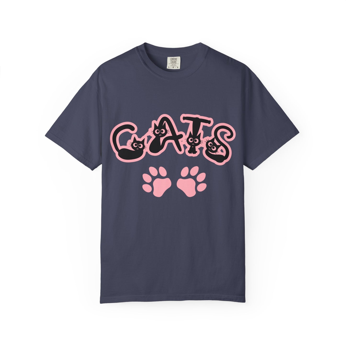Cat Lover Unisex T-shirt with CATS Font Design