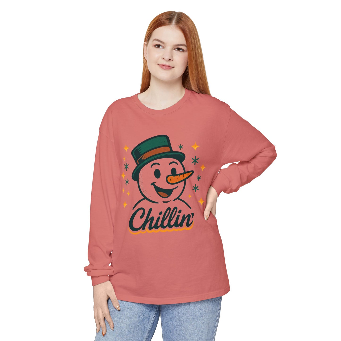 Unisex Garment-dyed Long Sleeve T-Shirt