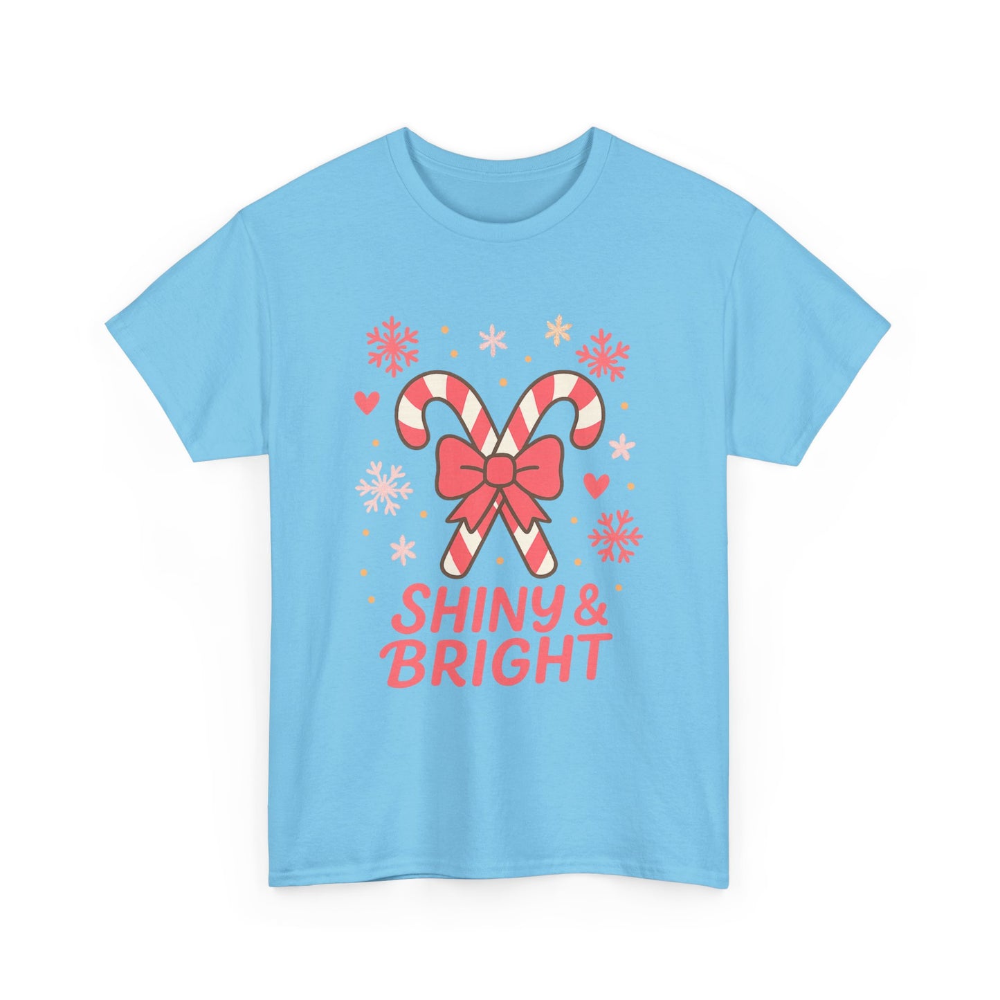 Candy Cane Christmas Tee, Holiday Shirt, Festive Unisex Cotton Tee, Merry and Bright T-Shirt, Gift for Christmas, Winter Apparel