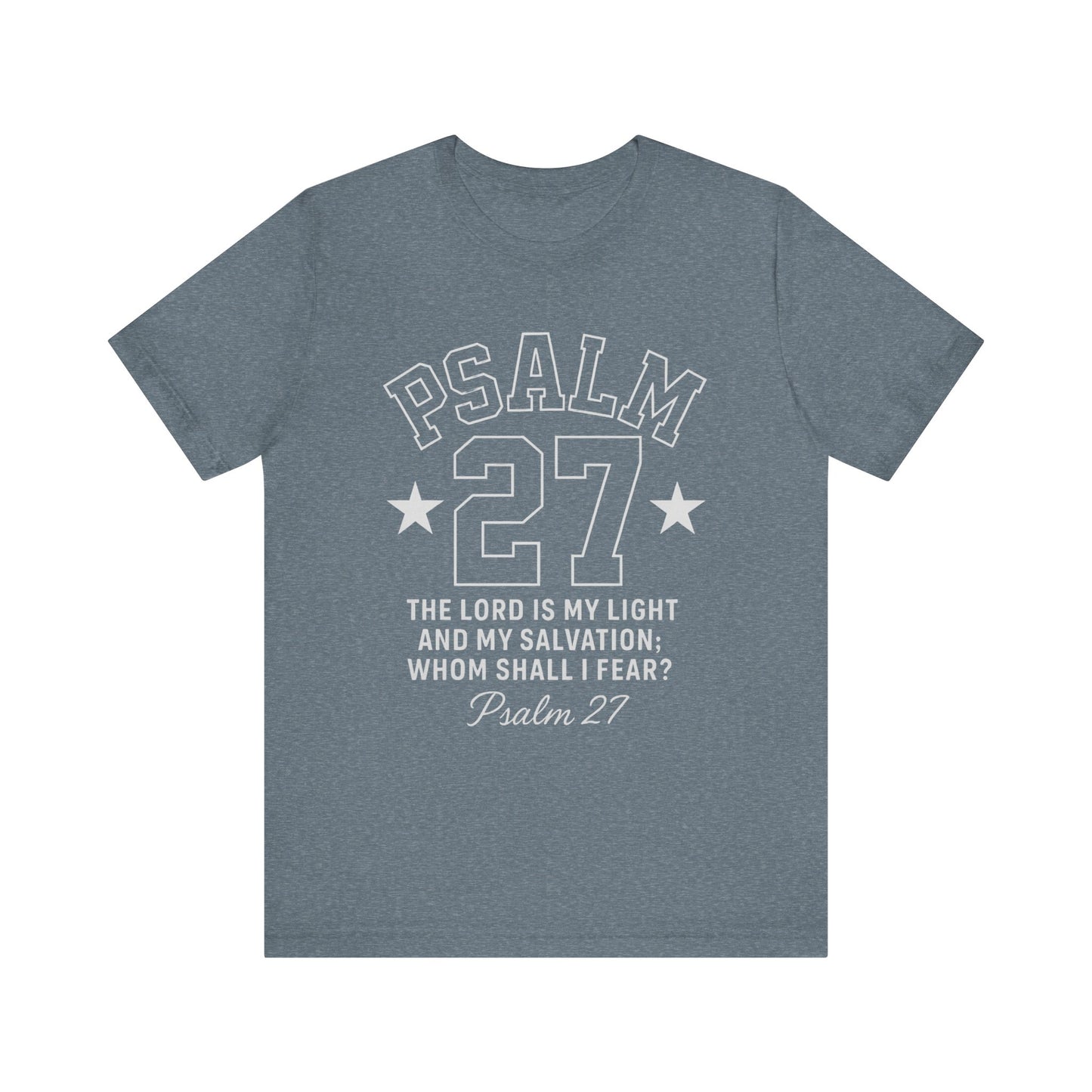 Unisex Jersey Tee - PSALM 27 Sporty Jersey Style Shirt