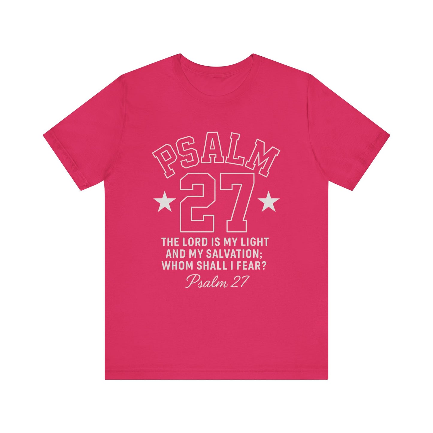 Unisex Jersey Tee - PSALM 27 Sporty Jersey Style Shirt