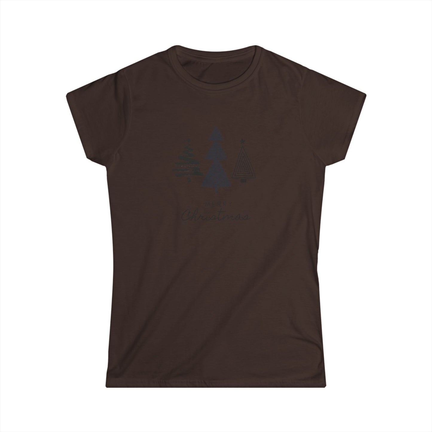 Women's Tee - Monochromatic 3-Christmas Trees Design