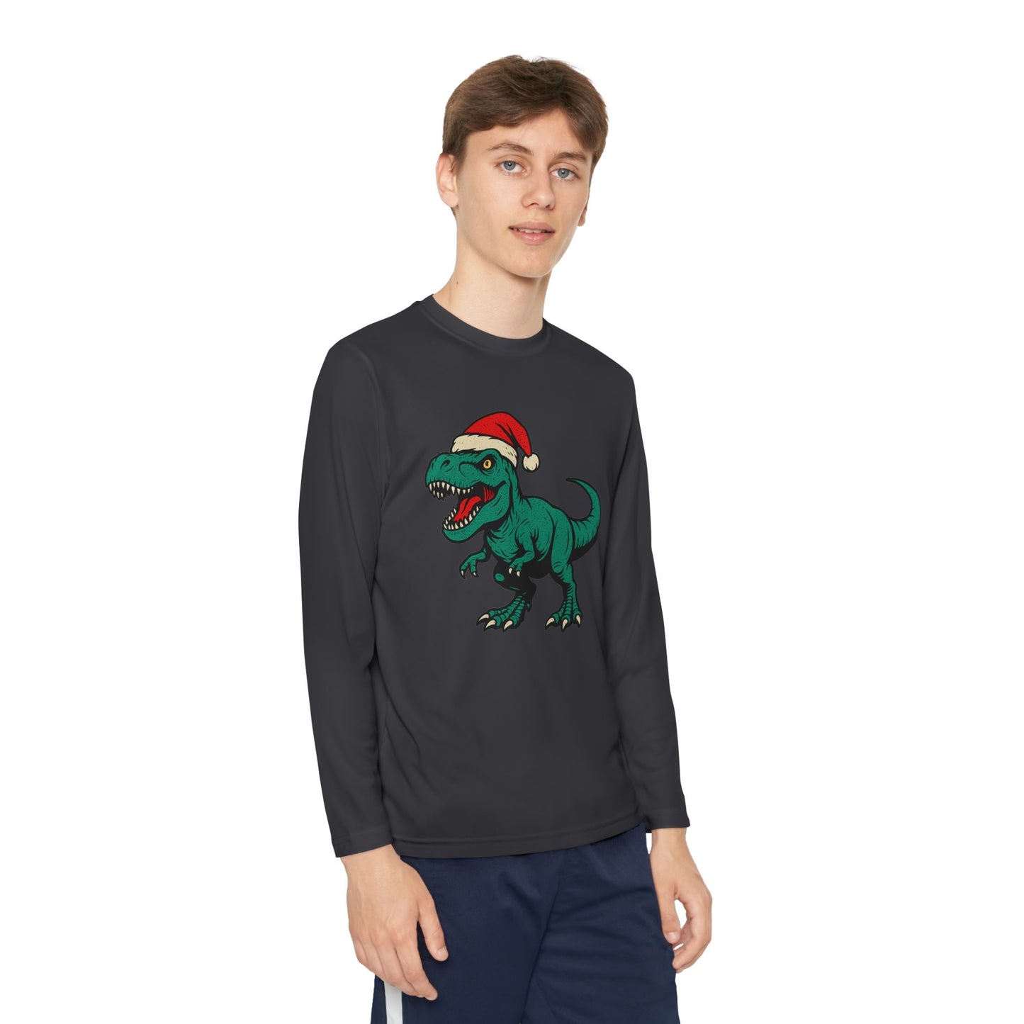 Long Sleeve Dinosaur Holiday Tee