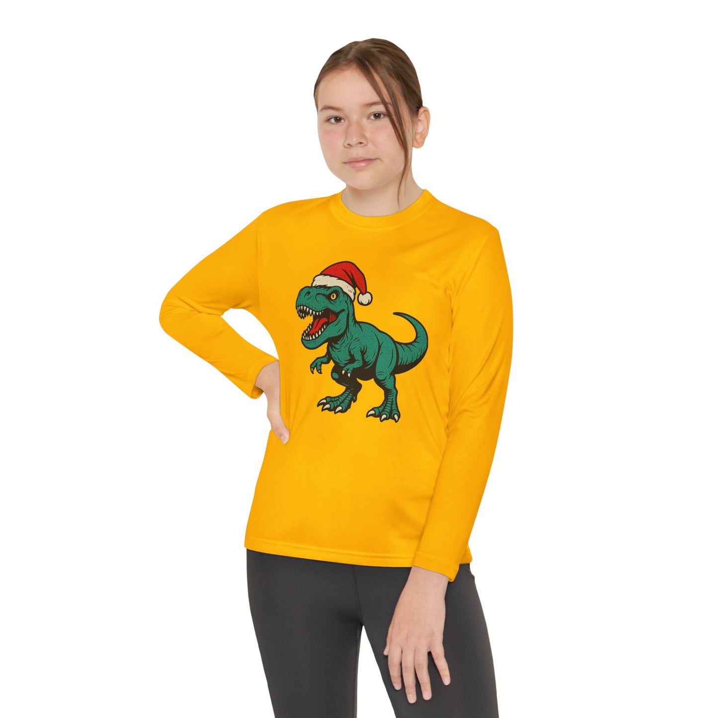 Long Sleeve Dinosaur Holiday Tee