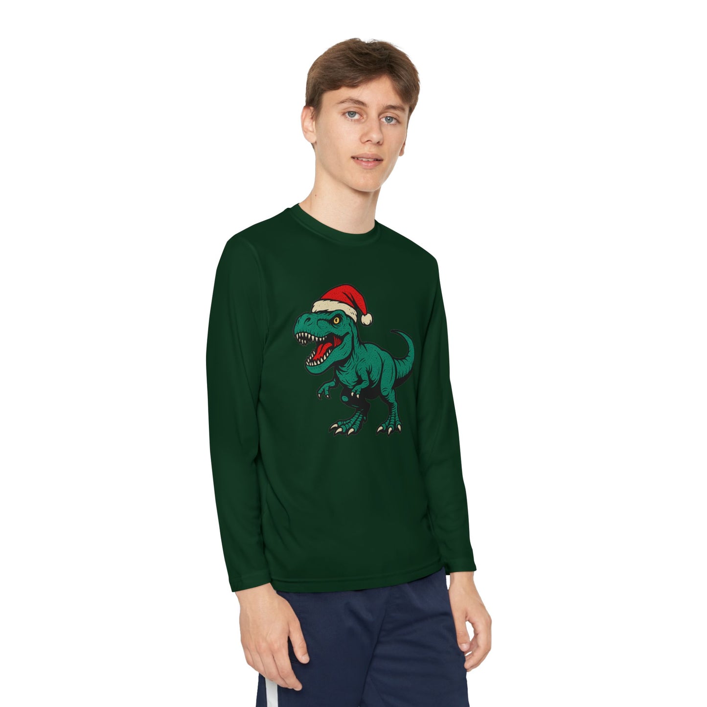 Long Sleeve Dinosaur Holiday Tee