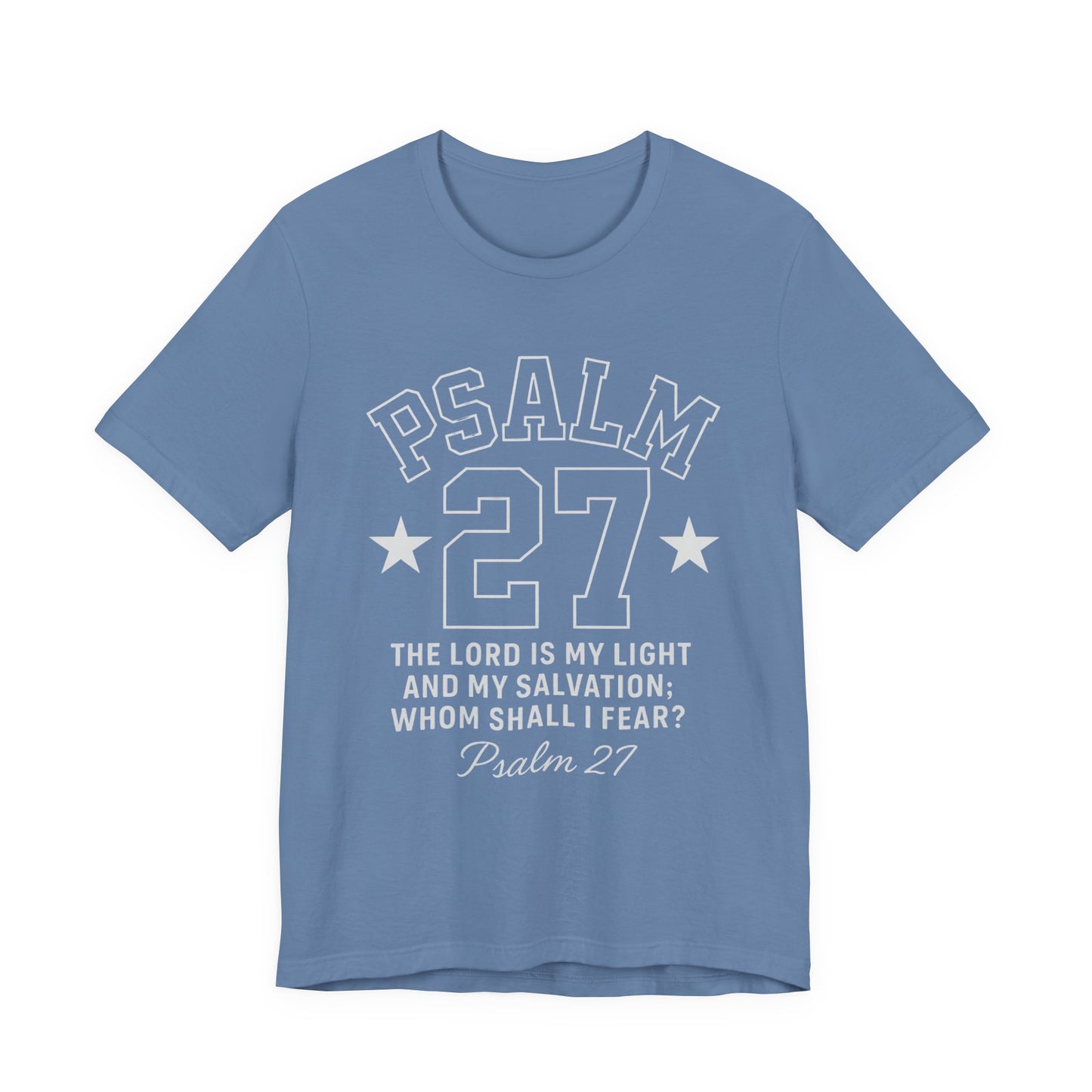 Unisex Jersey Tee - PSALM 27 Sporty Jersey Style Shirt