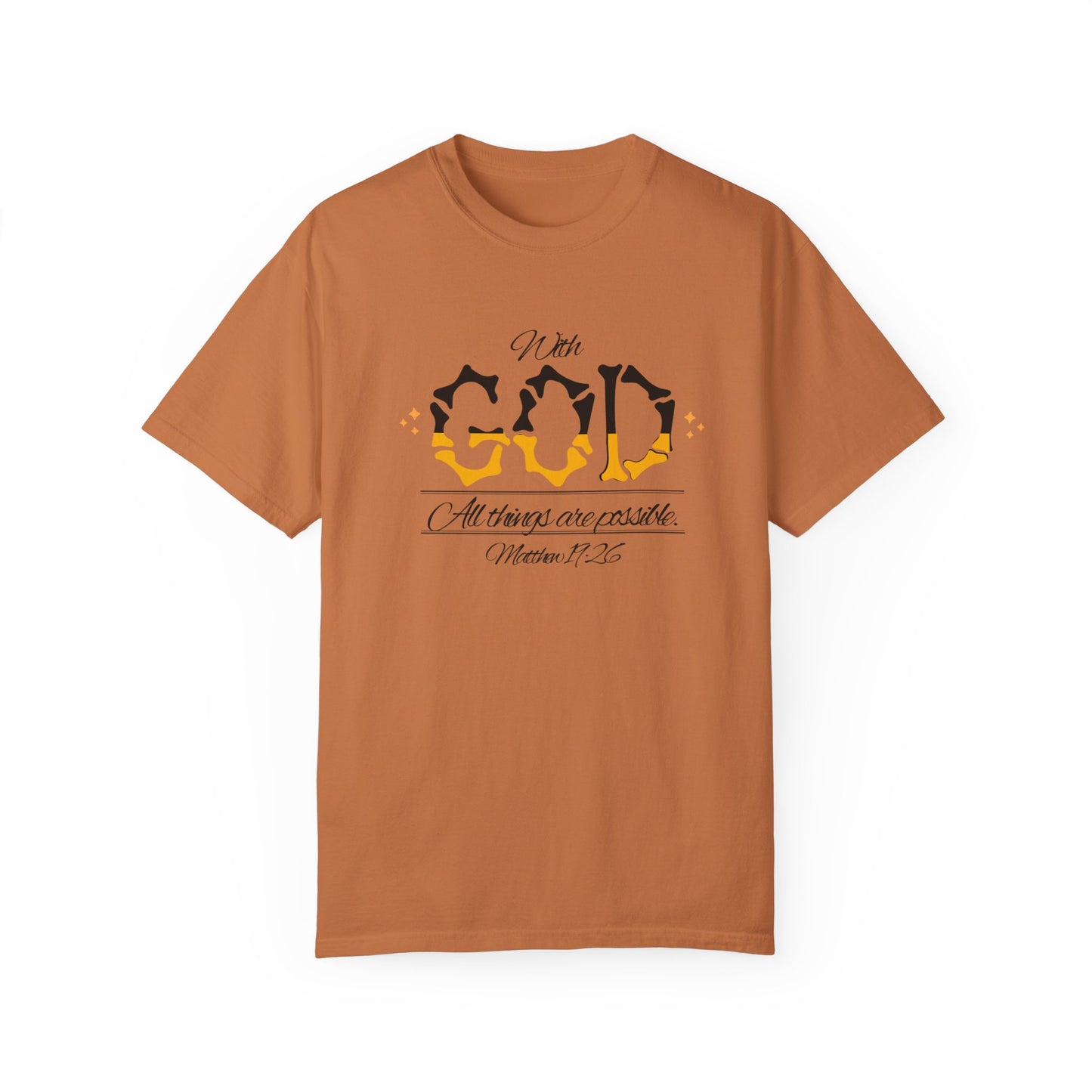 Hope-filled Unisex T-shirt with Matthew 29:16 Scripture