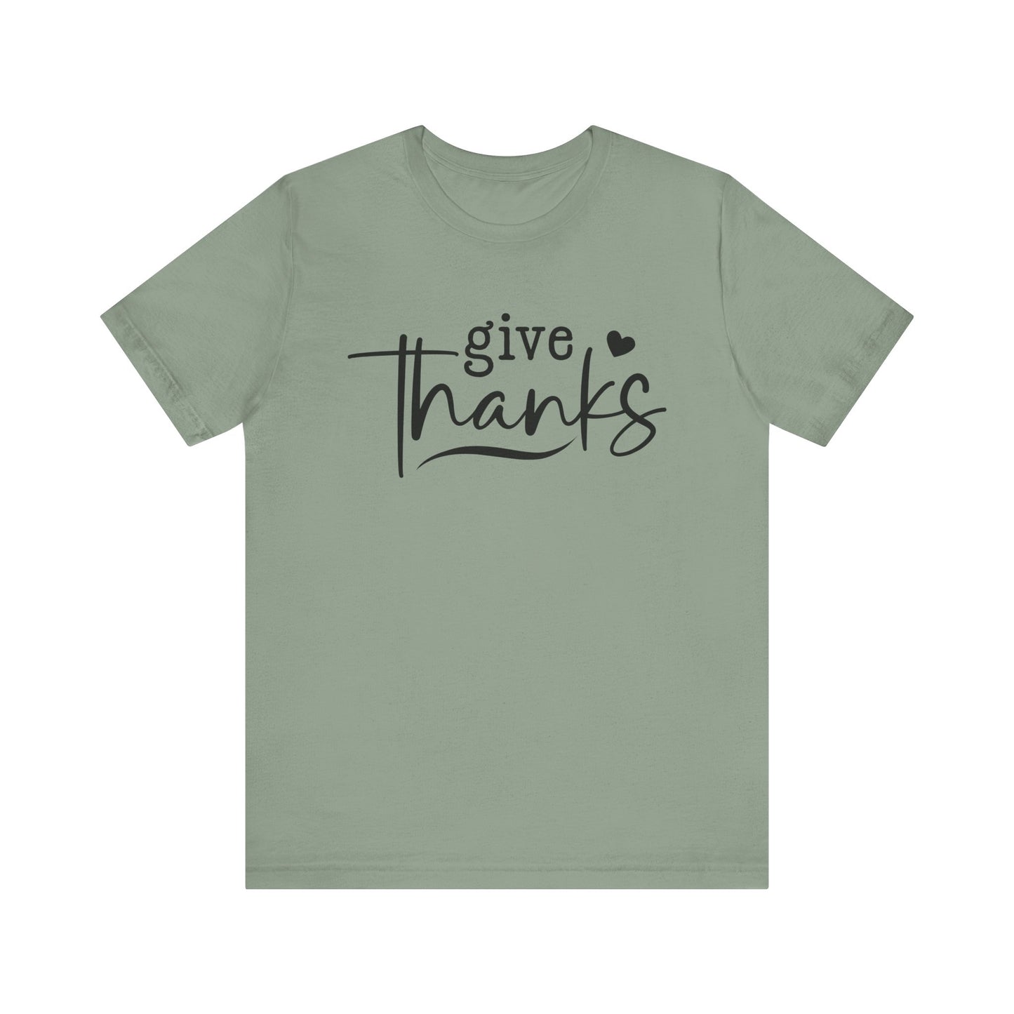 T-Shirt Give Thanks Simple Bold Unisex Tee