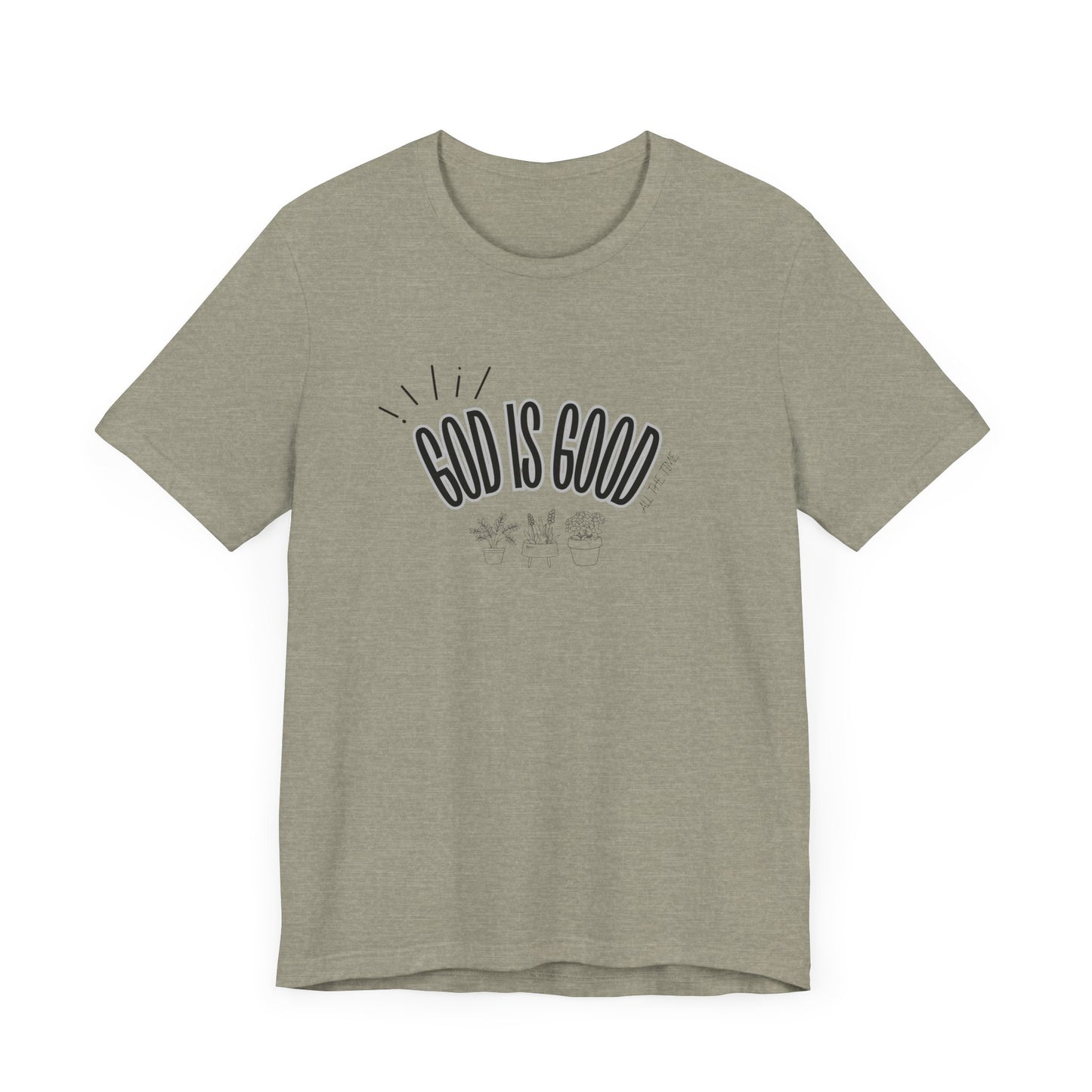 God is Good Unisex T-shirt with Flower Images