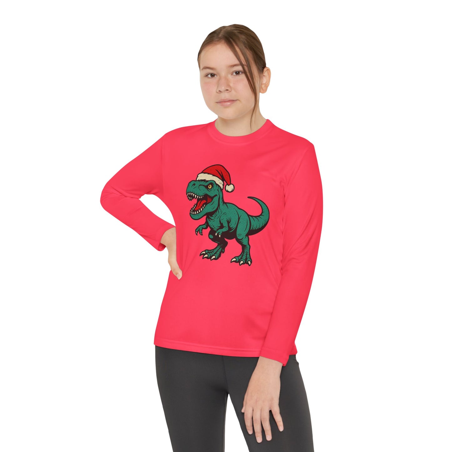 Long Sleeve Dinosaur Holiday Tee