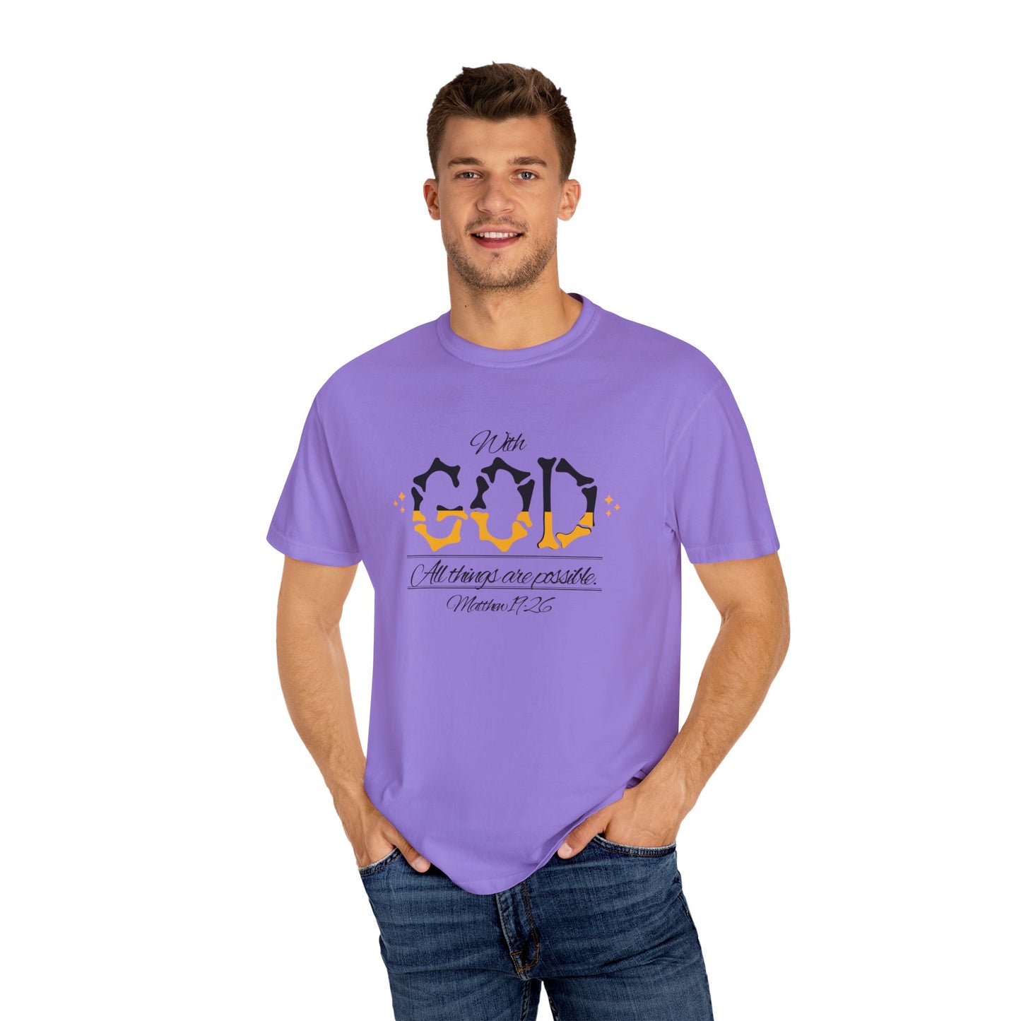Hope-filled Unisex T-shirt with Matthew 29:16 Scripture