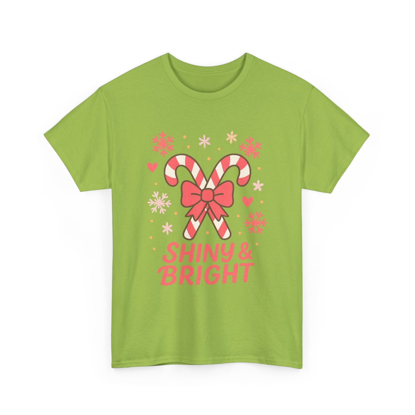 Candy Cane Christmas Tee, Holiday Shirt, Festive Unisex Cotton Tee, Merry and Bright T-Shirt, Gift for Christmas, Winter Apparel