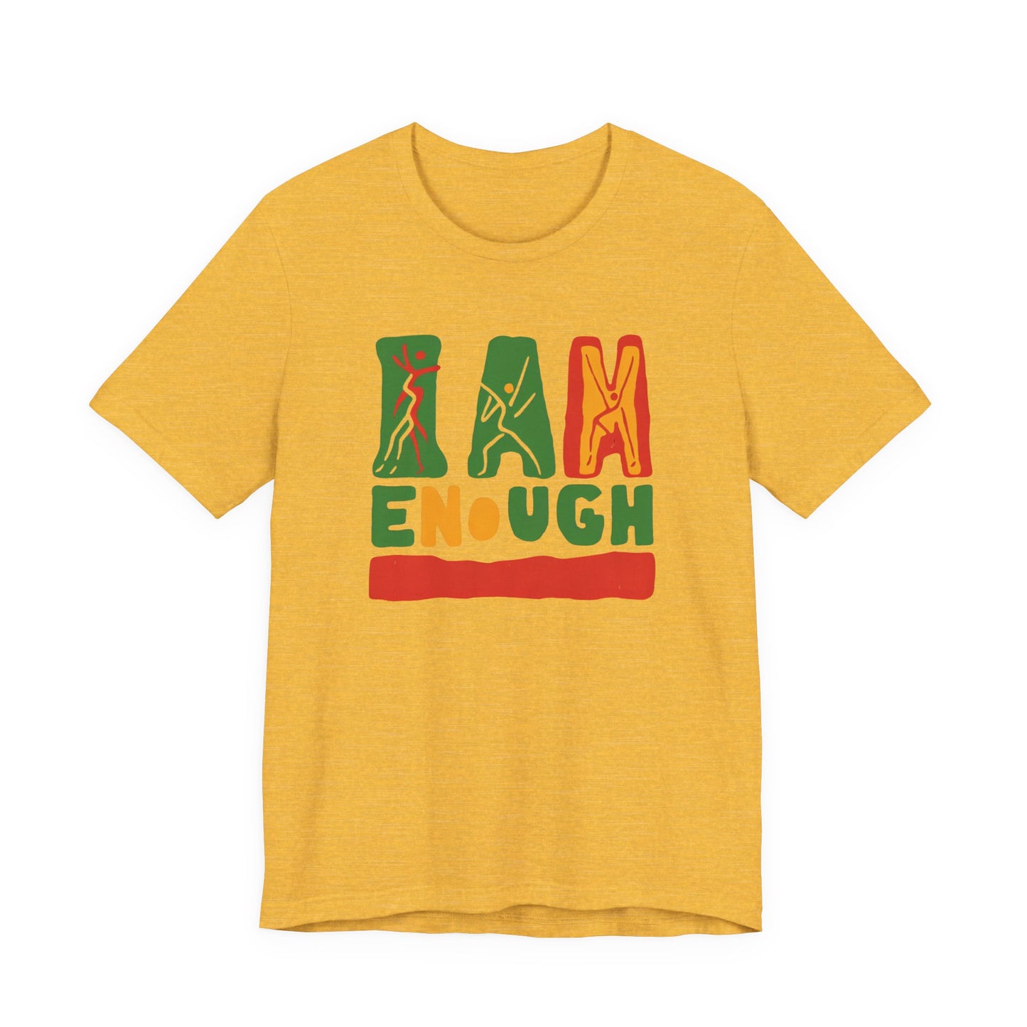 'I AM ENOUGH' Tee in Abstract in African Colors