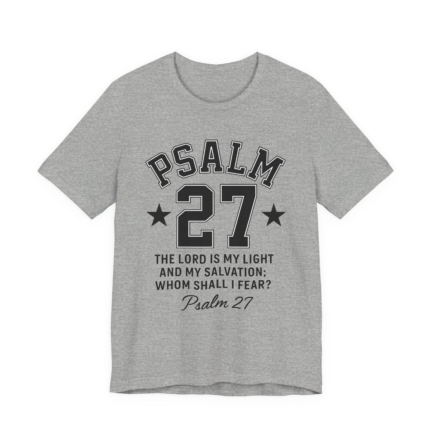 Psalm 27 White Sporty Tee