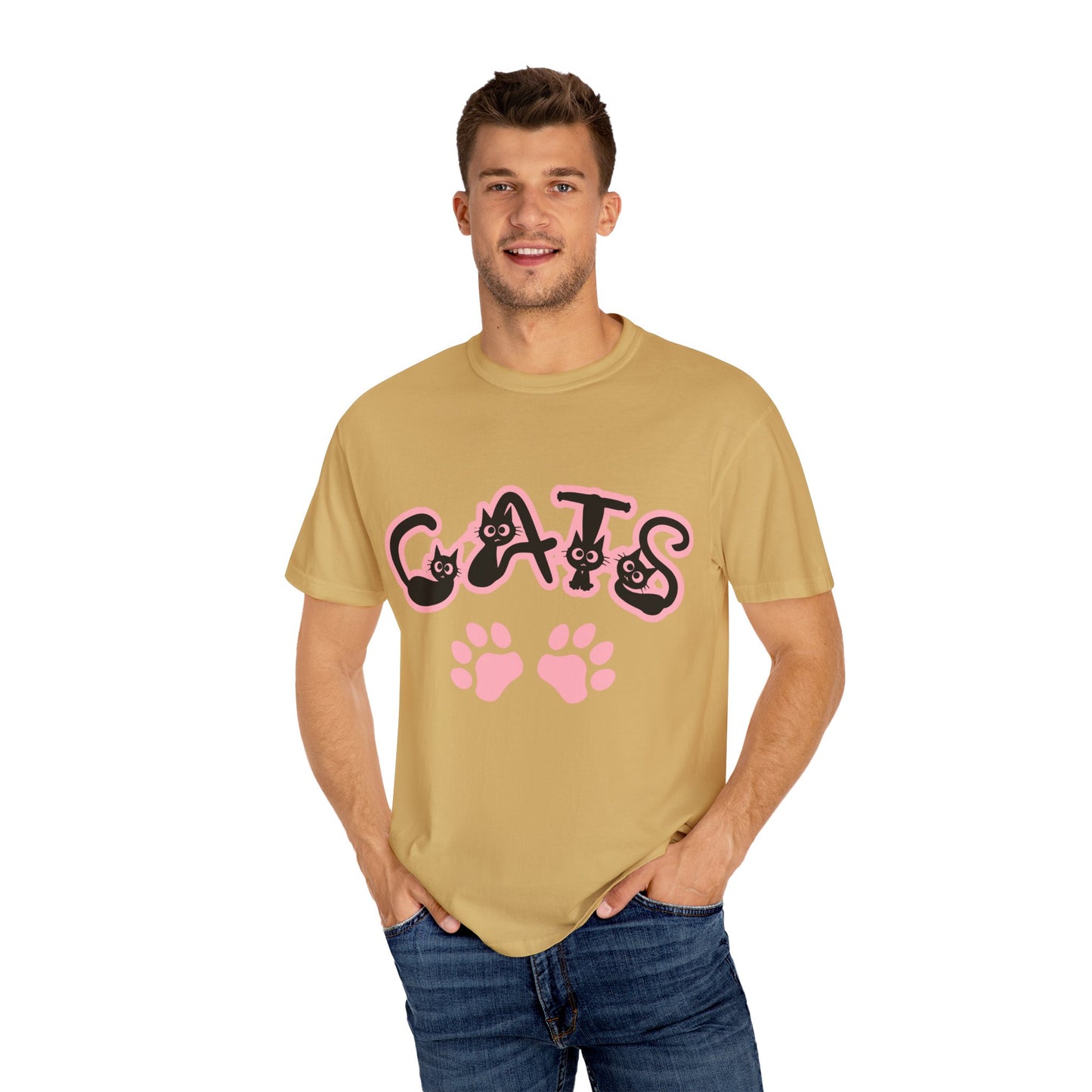 Cat Lover Unisex T-shirt with CATS Font Design