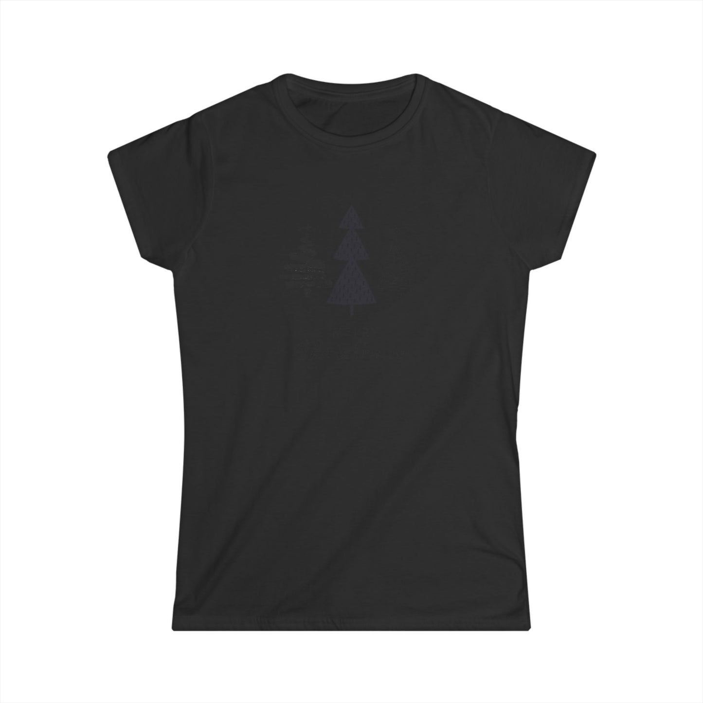 Women's Tee - Monochromatic 3-Christmas Trees Design