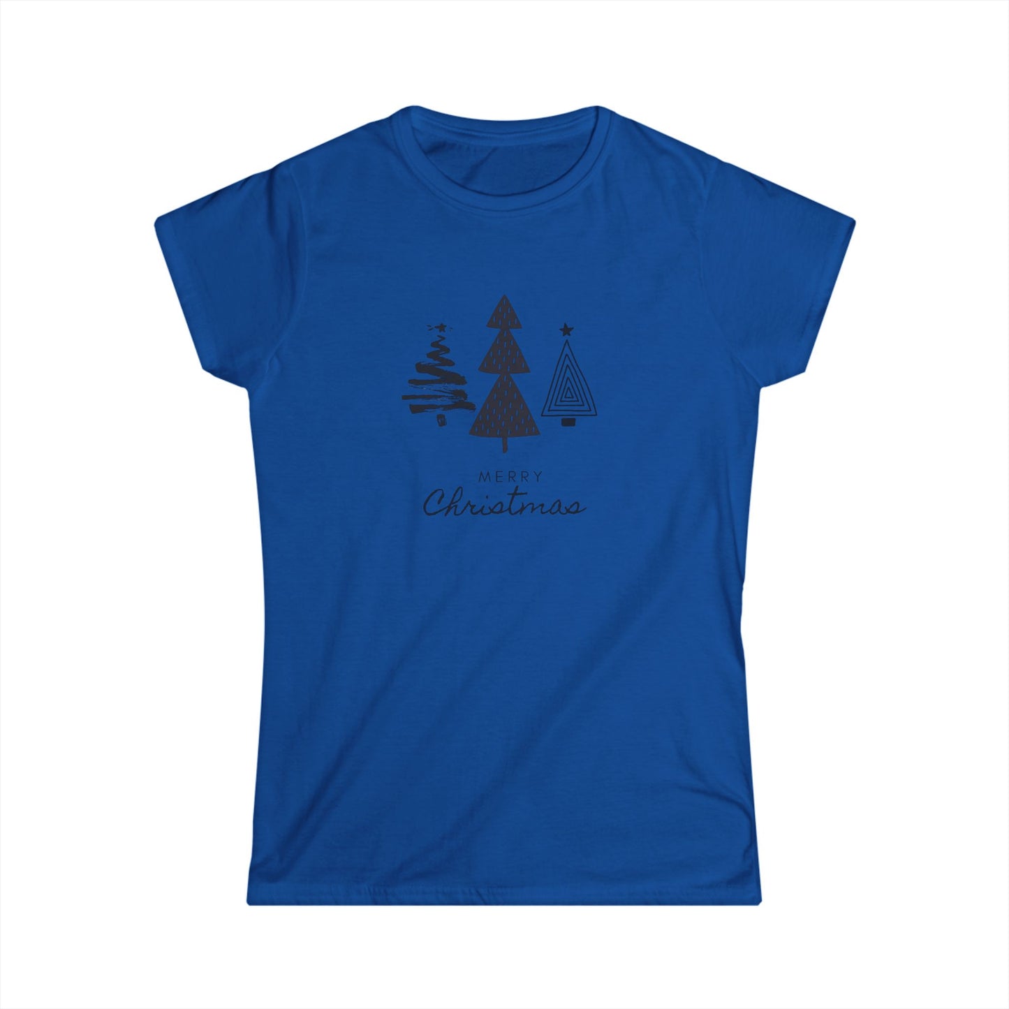 Women's Tee - Monochromatic 3-Christmas Trees Design