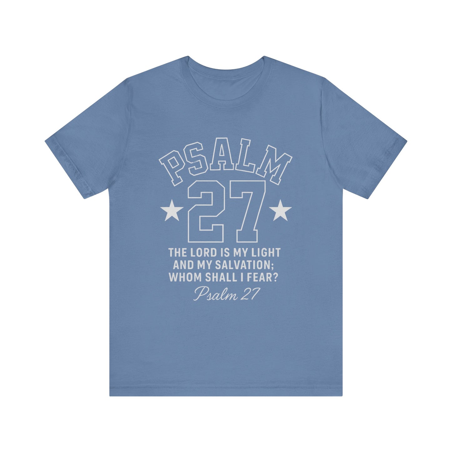 Unisex Jersey Tee - PSALM 27 Sporty Jersey Style Shirt