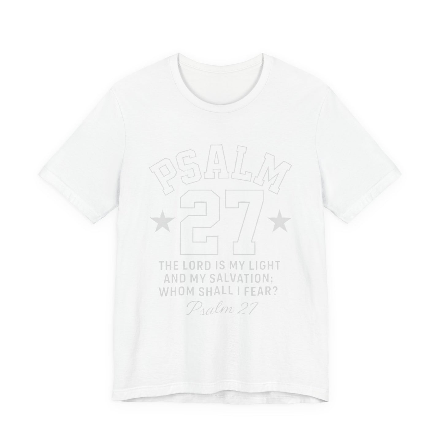 Unisex Jersey Tee - PSALM 27 Sporty Jersey Style Shirt