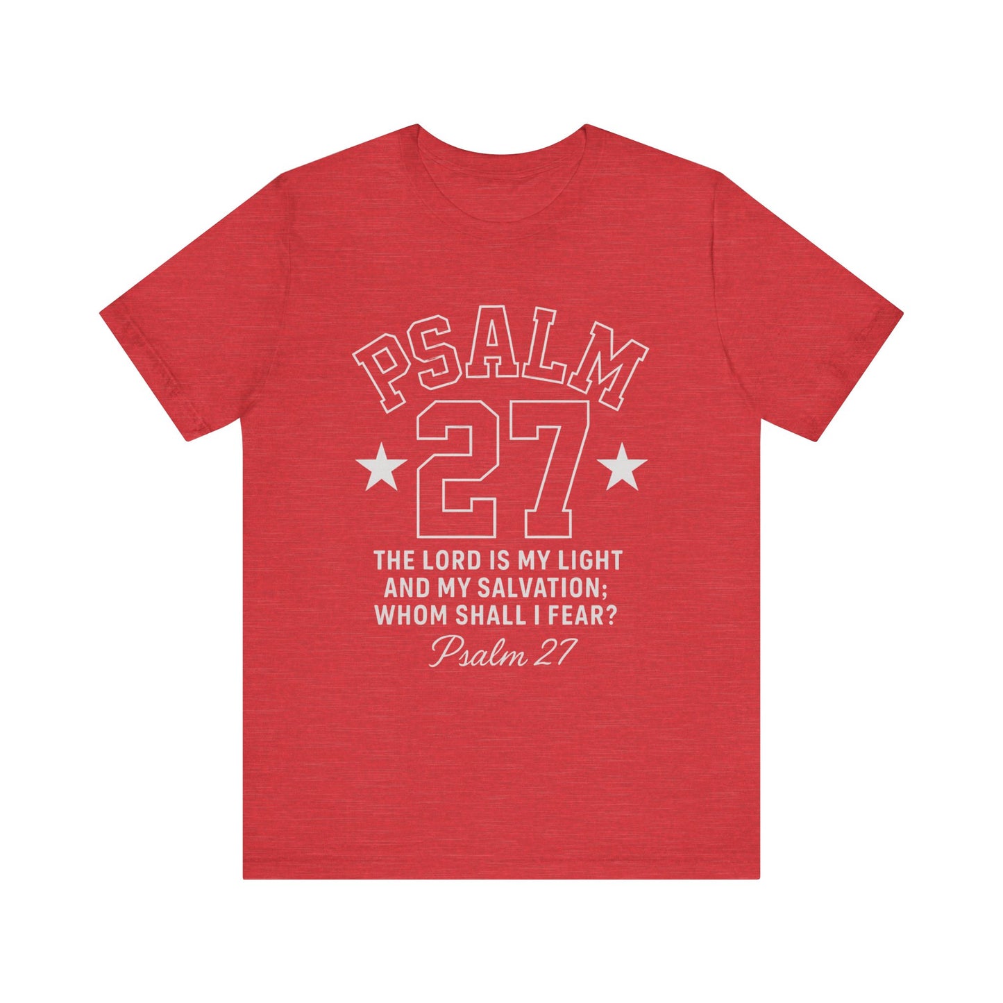 Unisex Jersey Tee - PSALM 27 Sporty Jersey Style Shirt