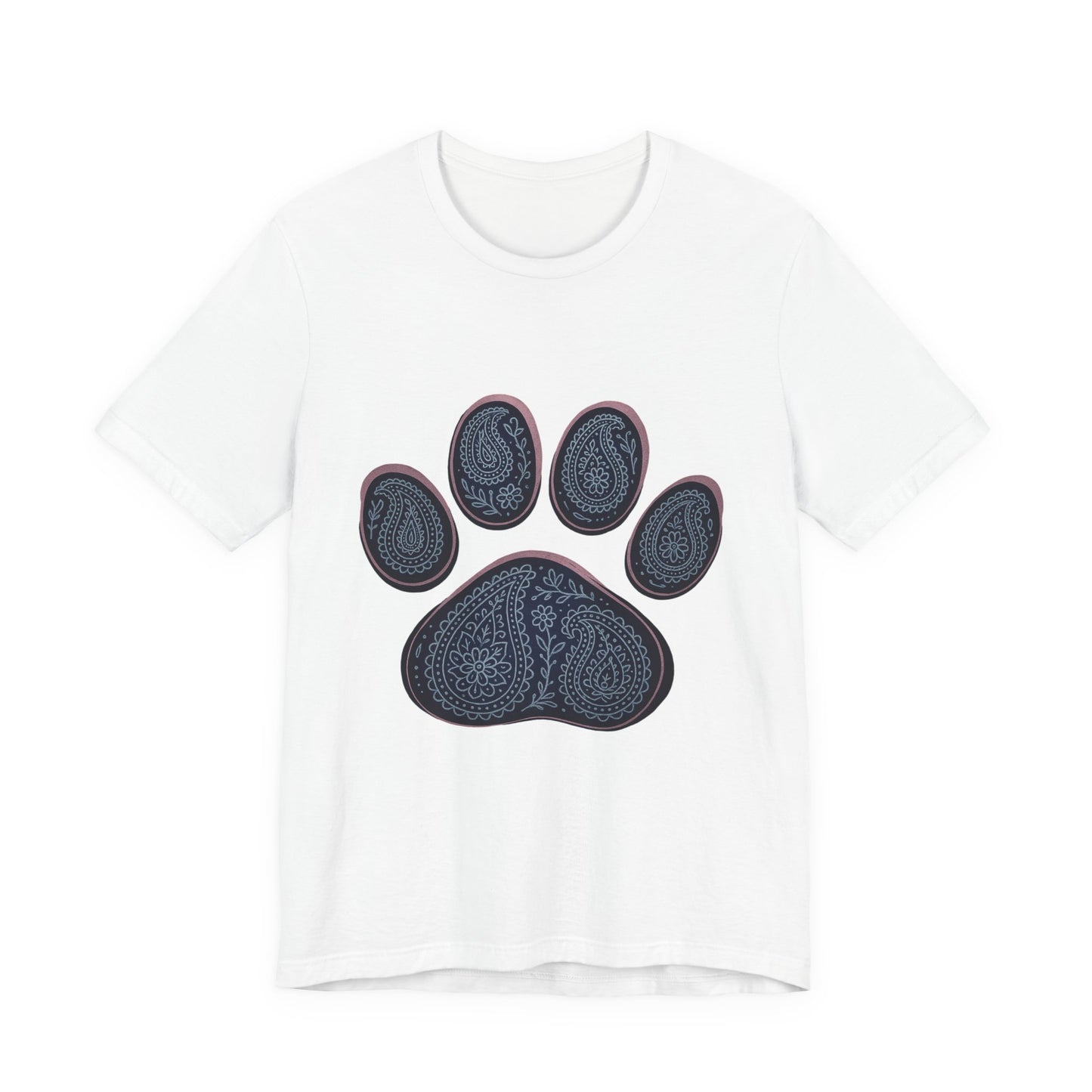 Blue Paisley Paw Tee