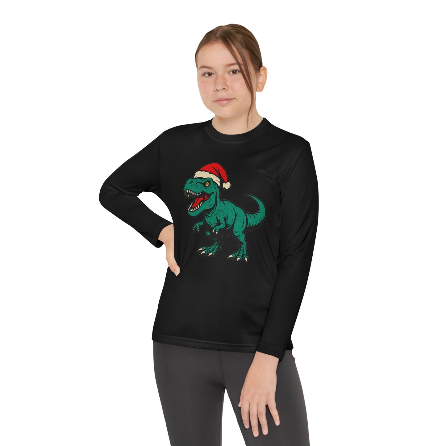 Long Sleeve Dinosaur Holiday Tee