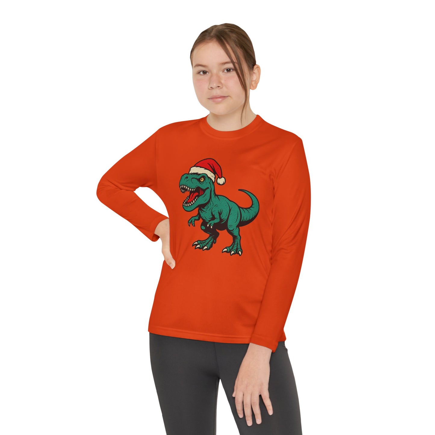 Long Sleeve Dinosaur Holiday Tee
