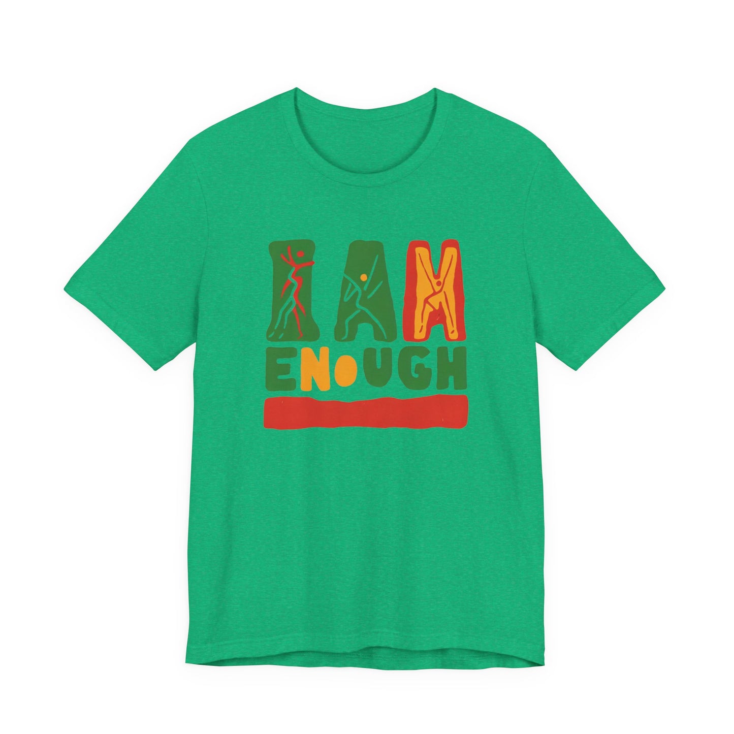 'I AM ENOUGH' Tee in Abstract in African Colors