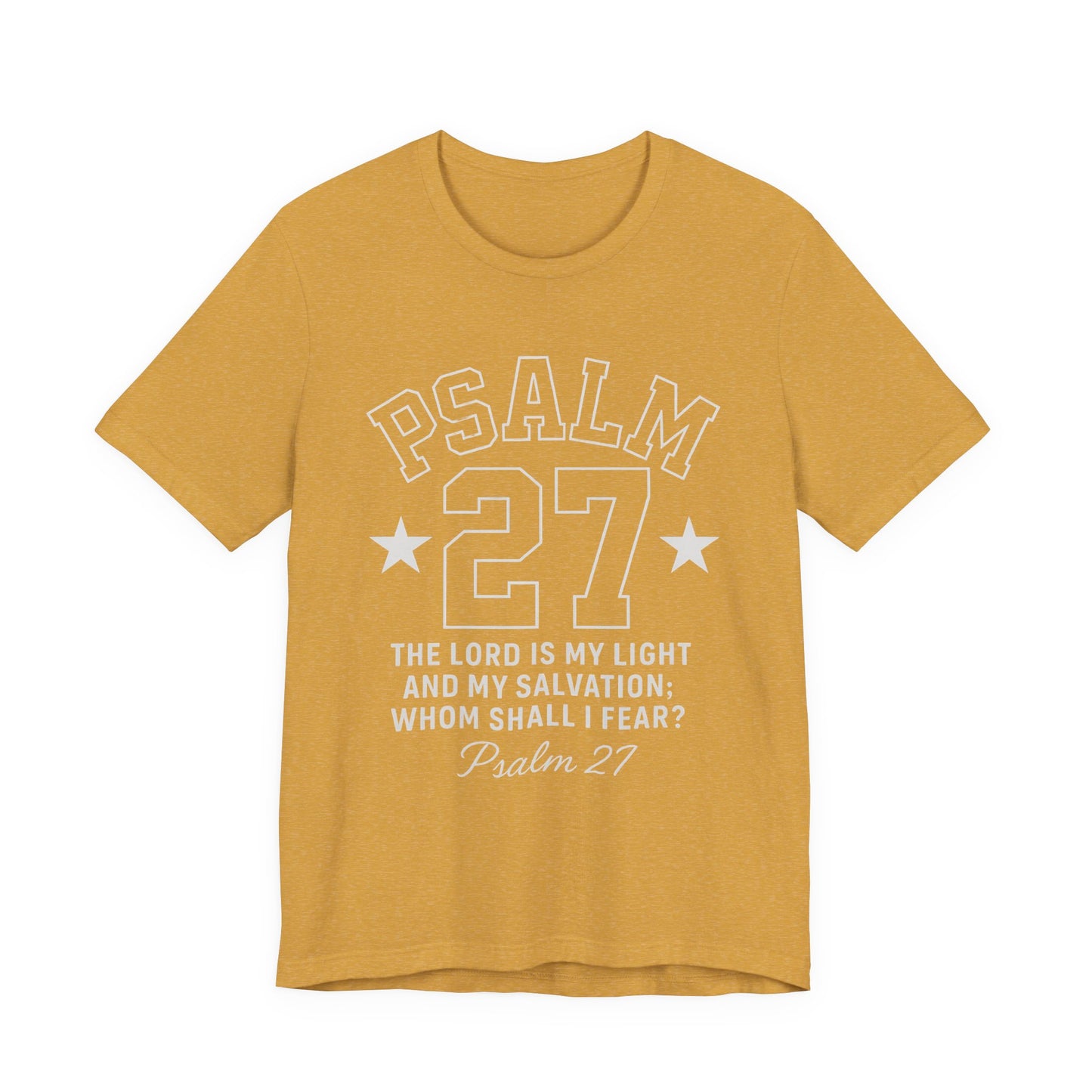 Unisex Jersey Tee - PSALM 27 Sporty Jersey Style Shirt