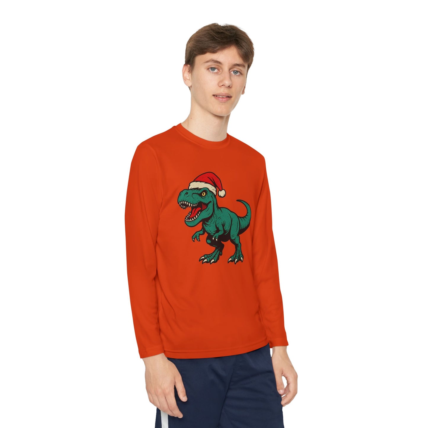 Long Sleeve Dinosaur Holiday Tee