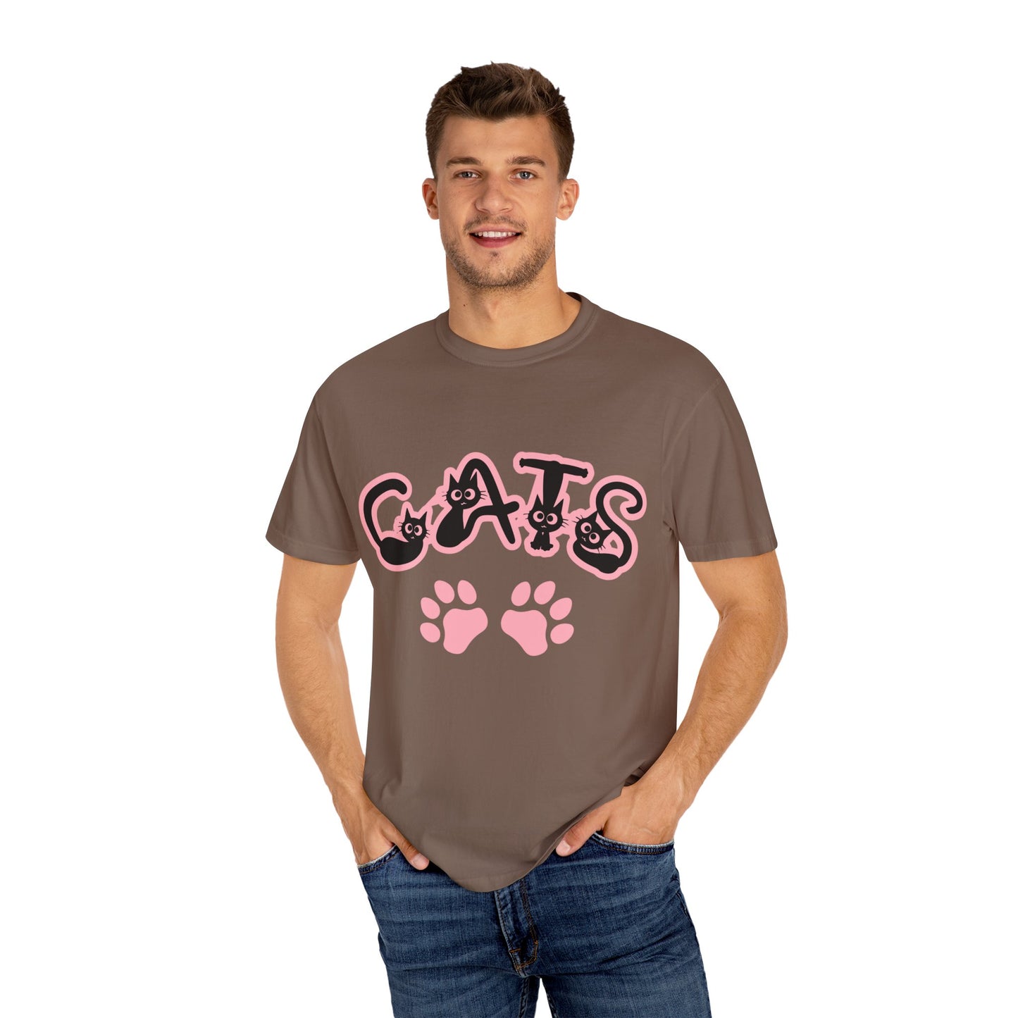 Cat Lover Unisex T-shirt with CATS Font Design