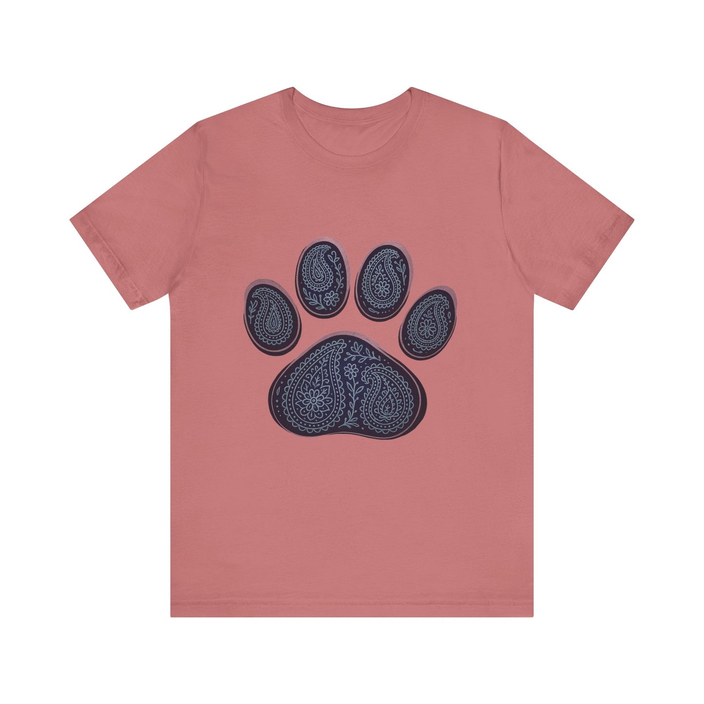 Blue Paisley Paw Tee