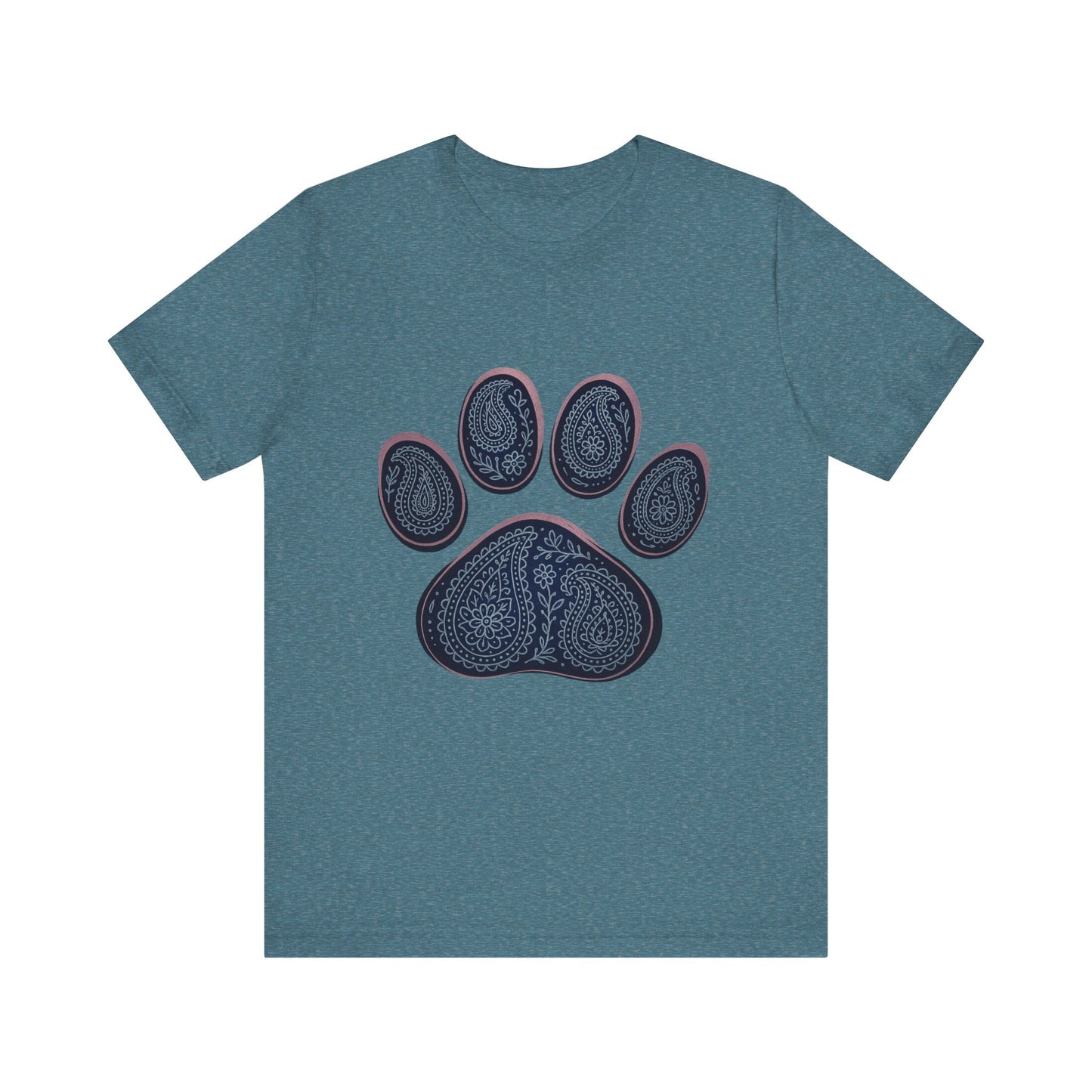 Blue Paisley Paw Tee