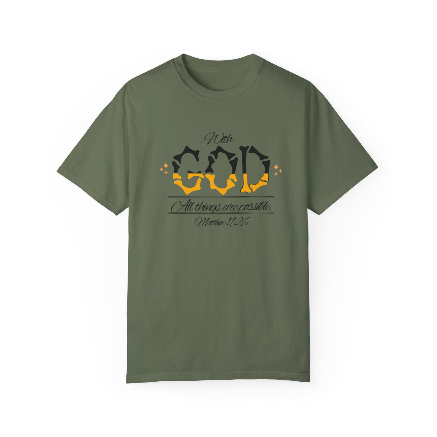 Hope-filled Unisex T-shirt with Matthew 29:16 Scripture