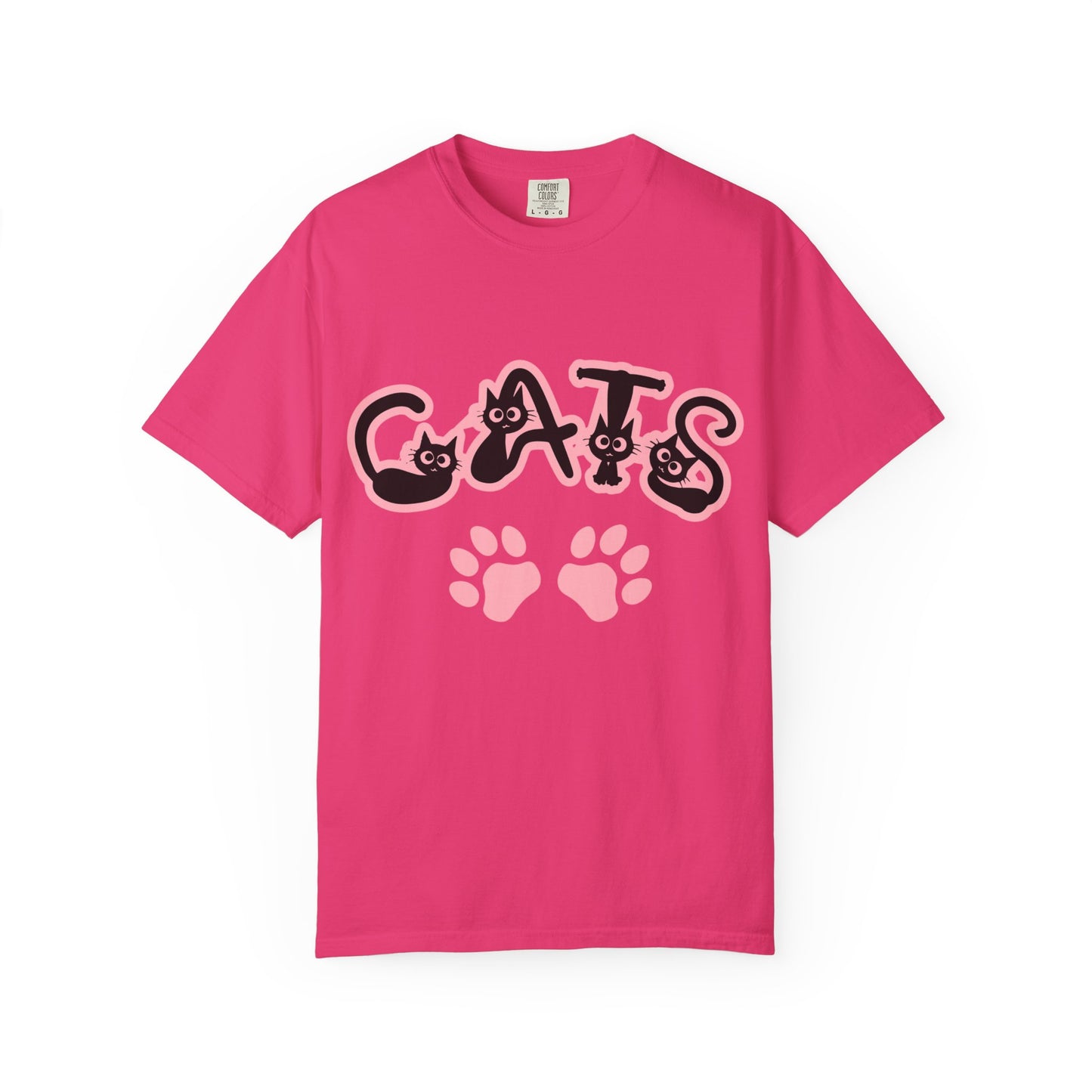 Cat Lover Unisex T-shirt with CATS Font Design