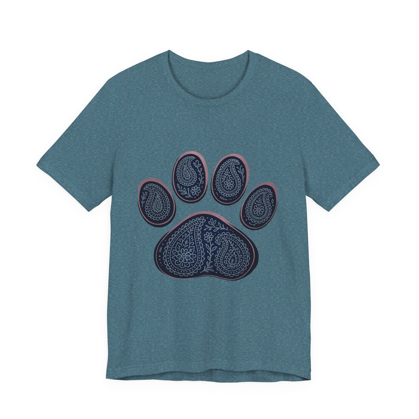 Blue Paisley Paw Tee