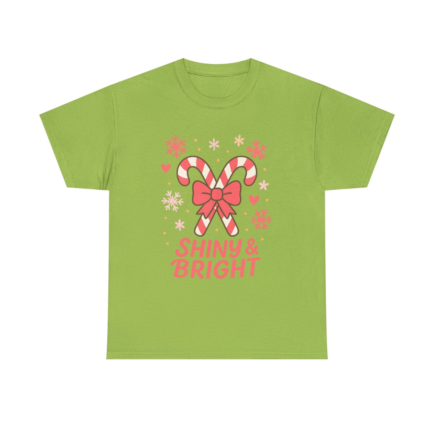 Candy Cane Christmas Tee, Holiday Shirt, Festive Unisex Cotton Tee, Merry and Bright T-Shirt, Gift for Christmas, Winter Apparel