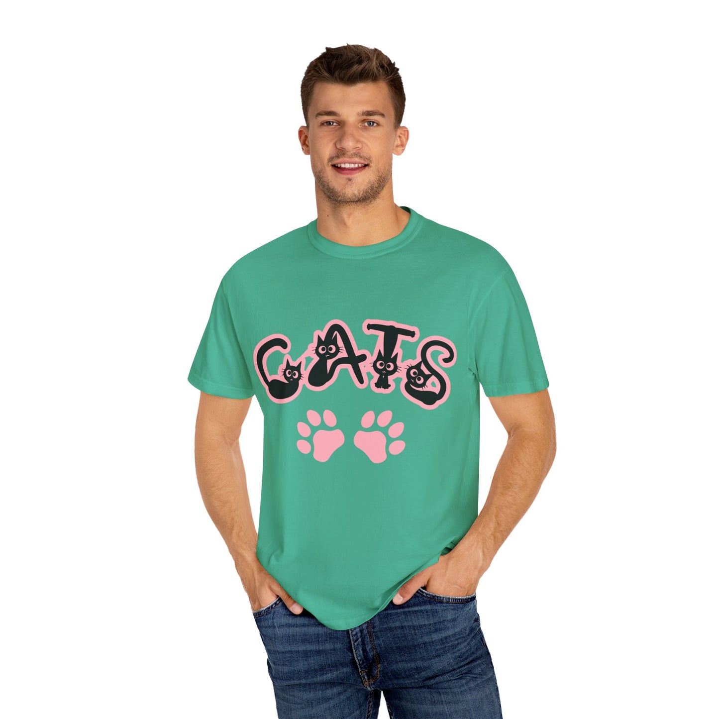 Cat Lover Unisex T-shirt with CATS Font Design