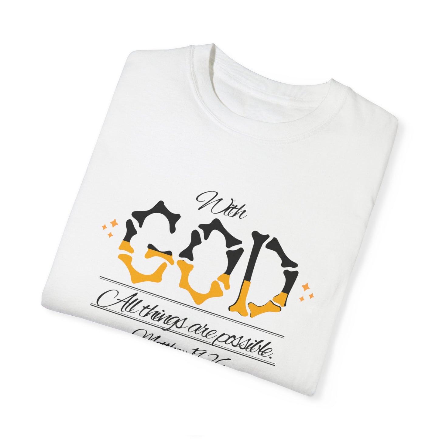 Hope-filled Unisex T-shirt with Matthew 29:16 Scripture