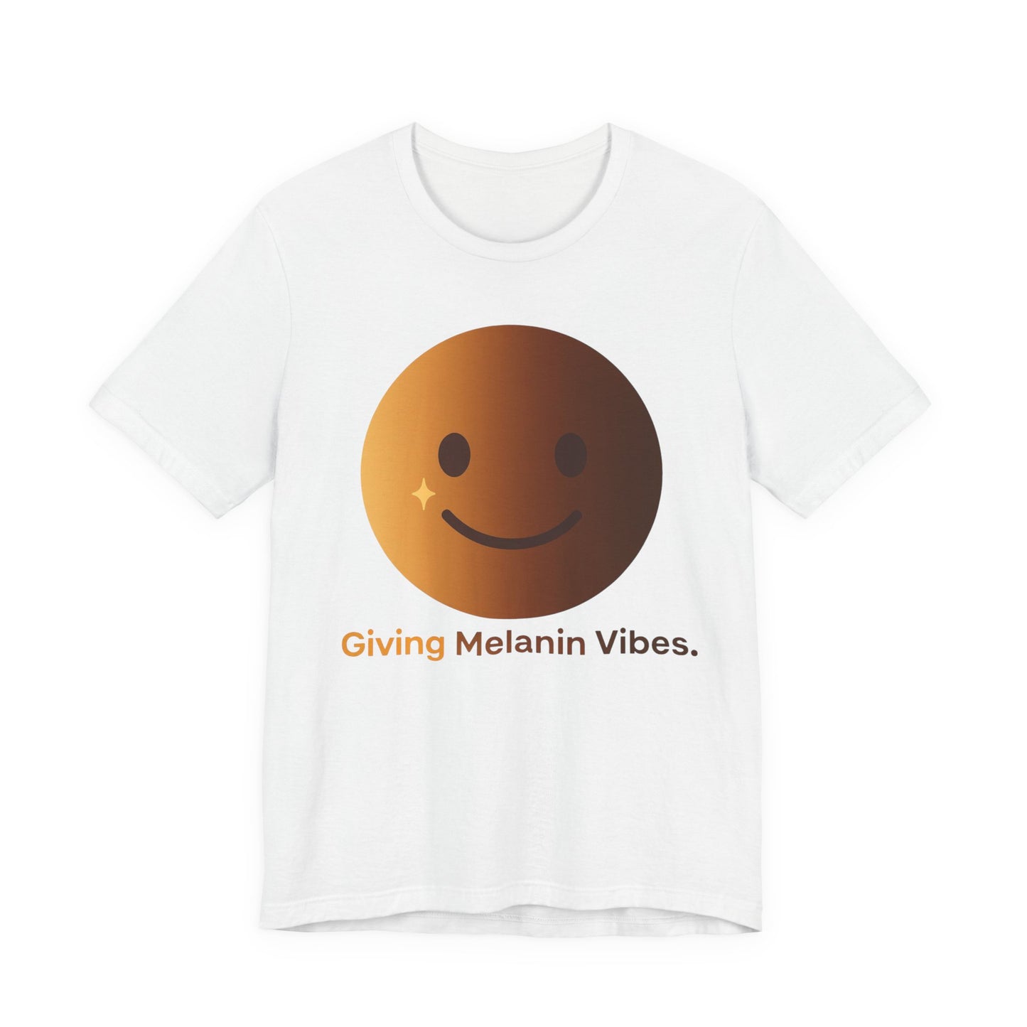 Melanated Emoji Tee- Giving Melanated Vibes- Style 1