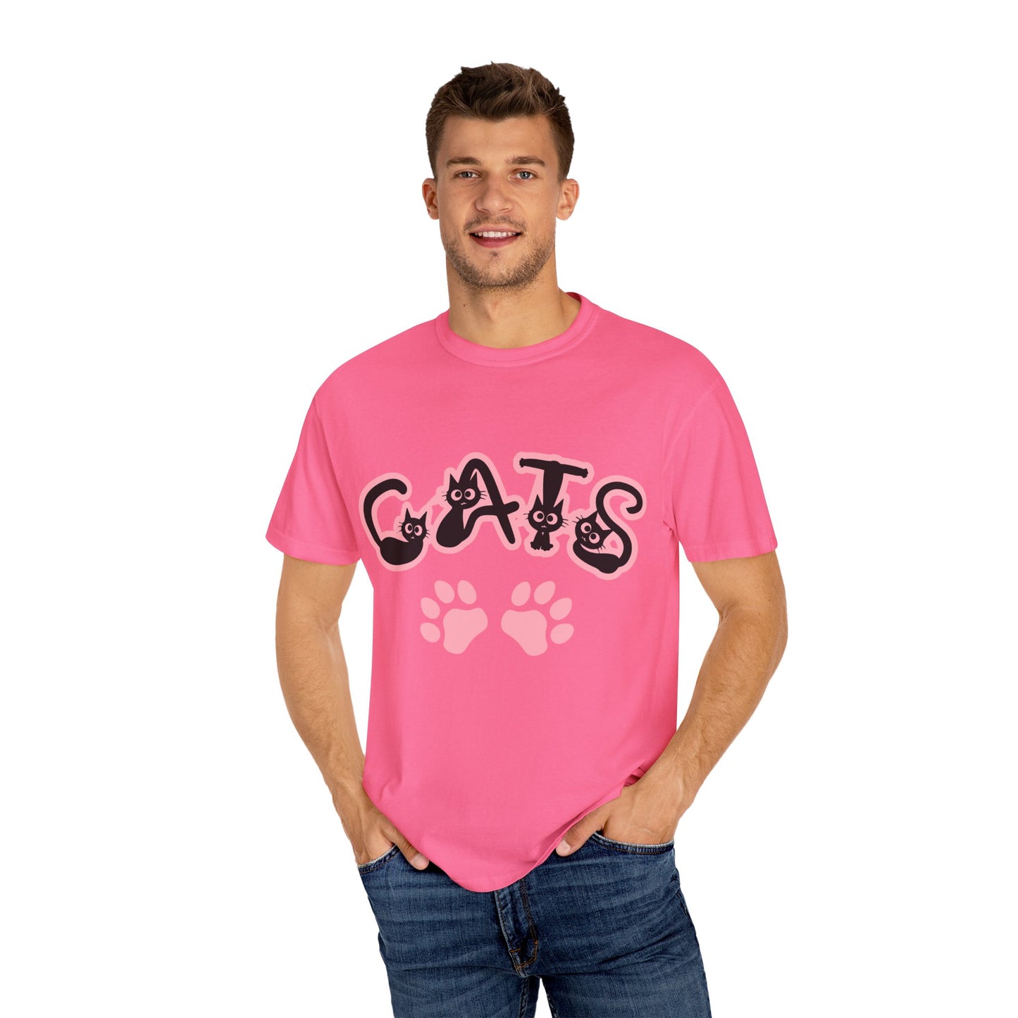 Cat Lover Unisex T-shirt with CATS Font Design