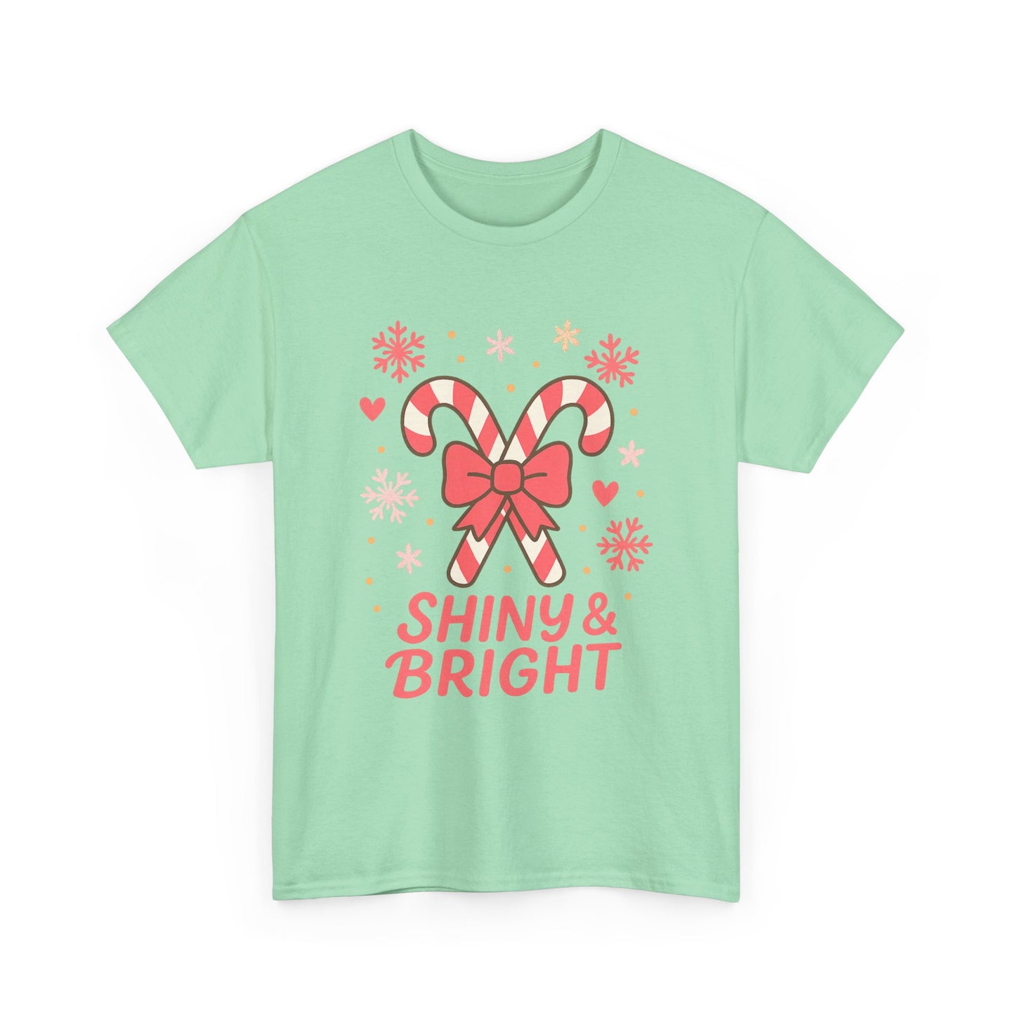 Candy Cane Christmas Tee, Holiday Shirt, Festive Unisex Cotton Tee, Merry and Bright T-Shirt, Gift for Christmas, Winter Apparel