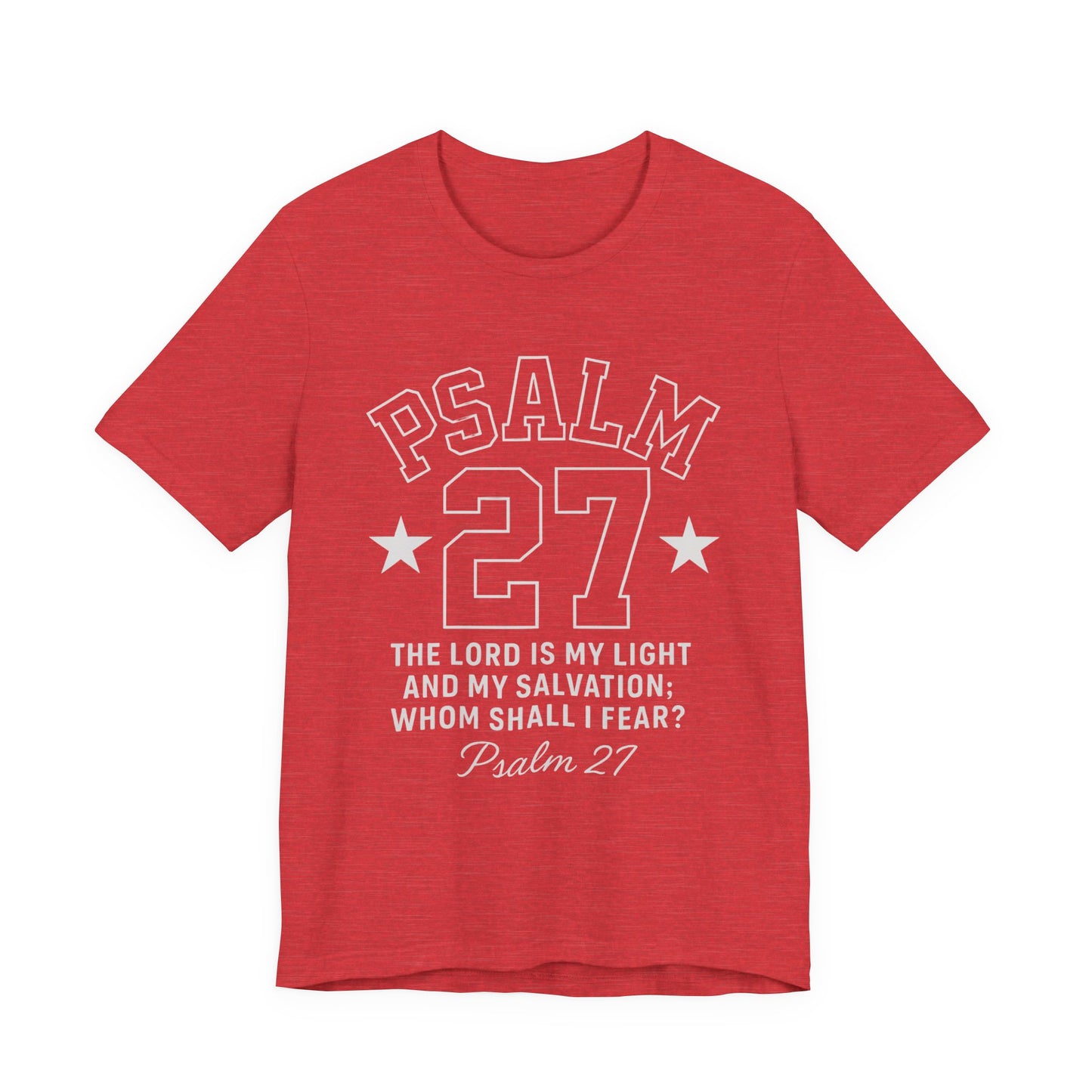 Unisex Jersey Tee - PSALM 27 Sporty Jersey Style Shirt