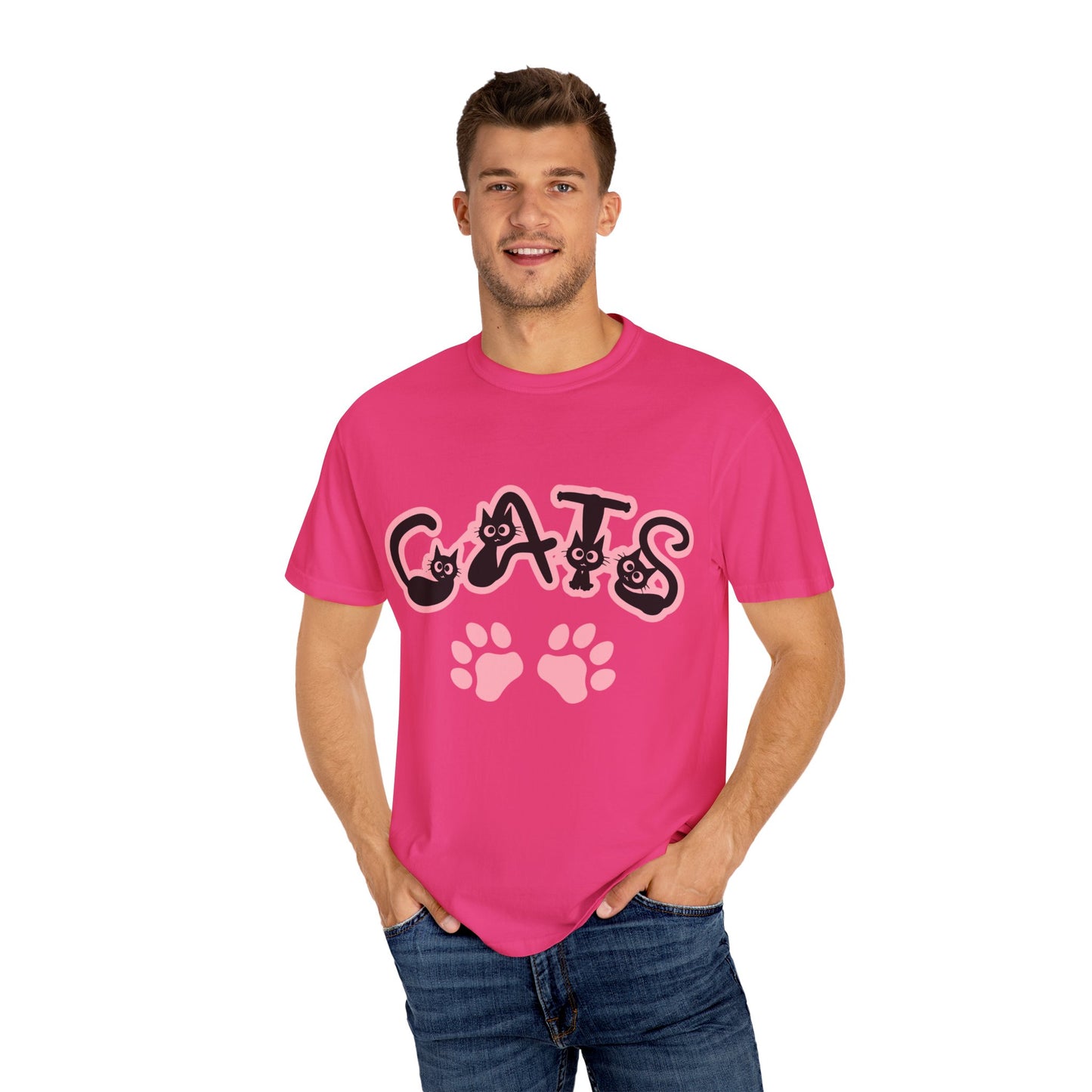 Cat Lover Unisex T-shirt with CATS Font Design