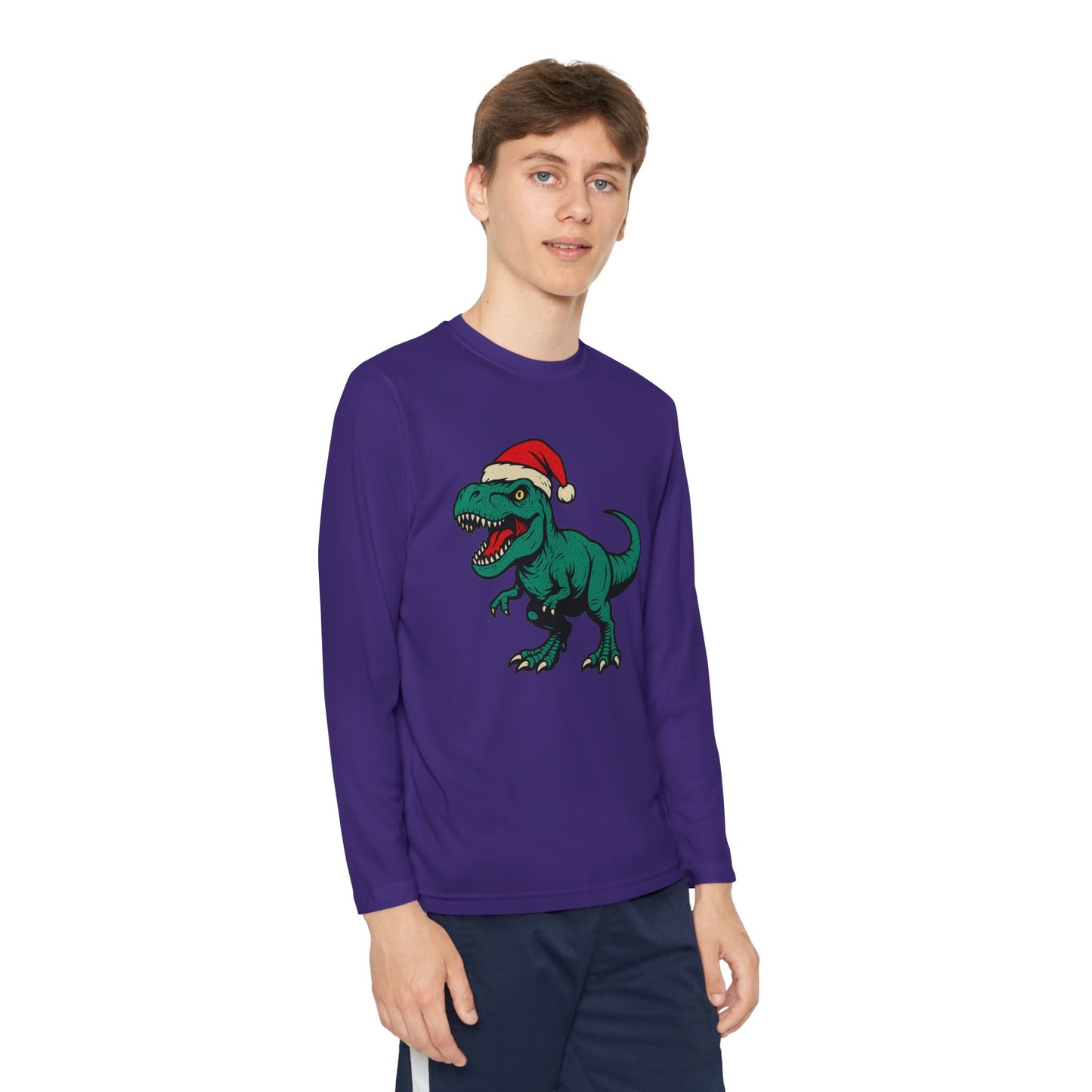 Long Sleeve Dinosaur Holiday Tee