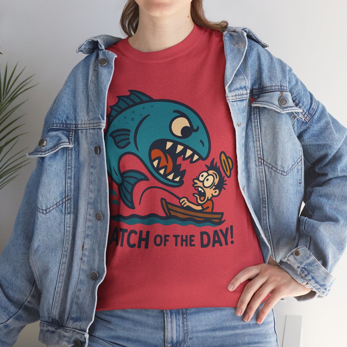 Fishing Cartoon Tee Shirt - Catch of the Day Unisex