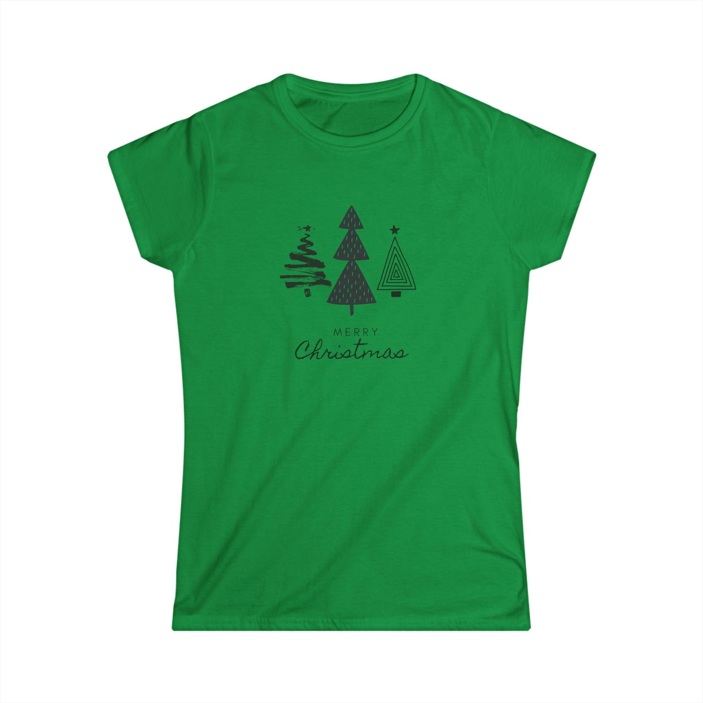 Women's Tee - Monochromatic 3-Christmas Trees Design