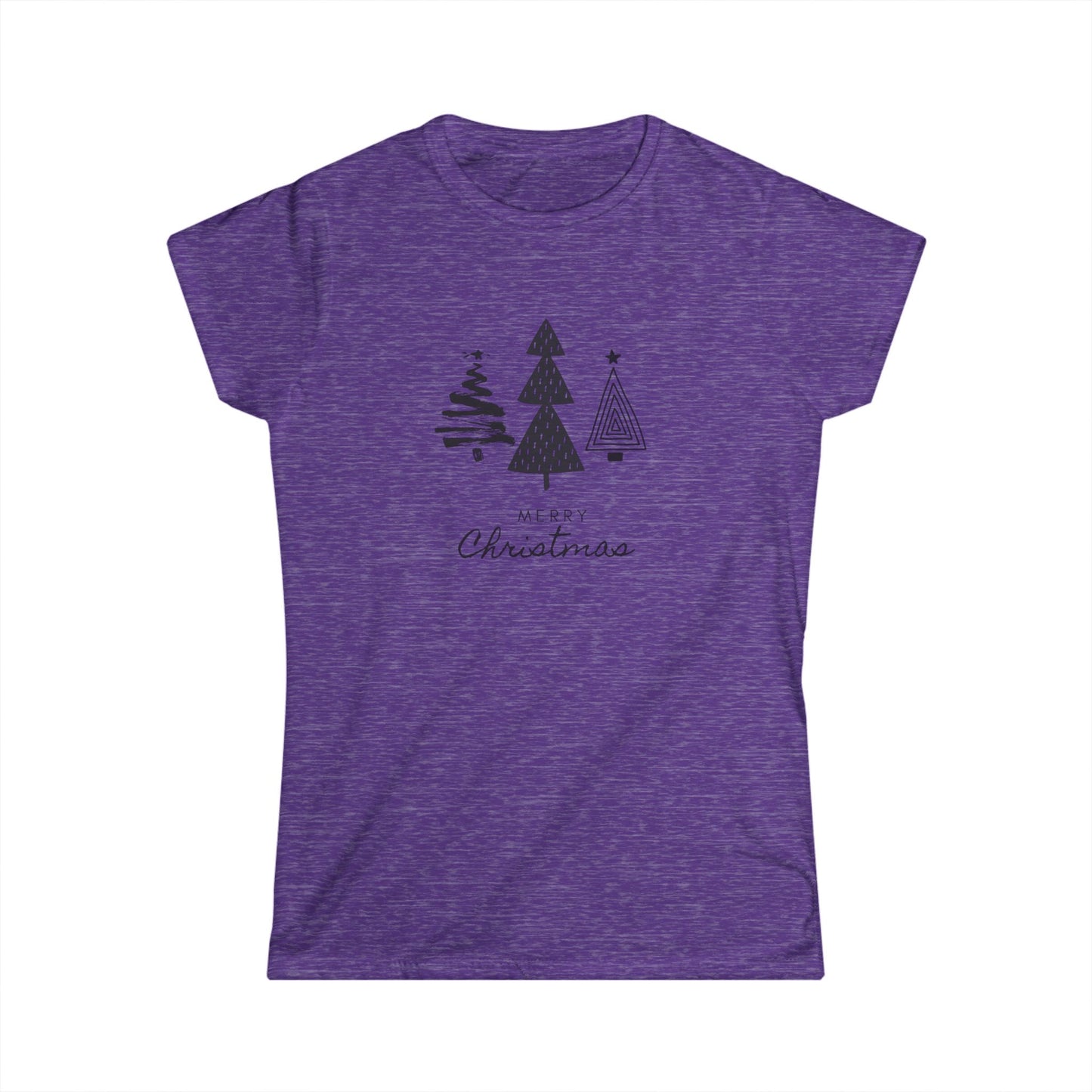 Women's Tee - Monochromatic 3-Christmas Trees Design